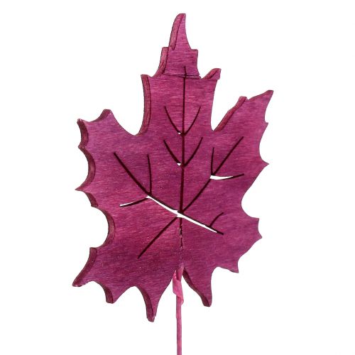 kohteita Deco Plug Leaf Vaaleanpunainen, Vihreä, Bordeaux 8cm 18kpl