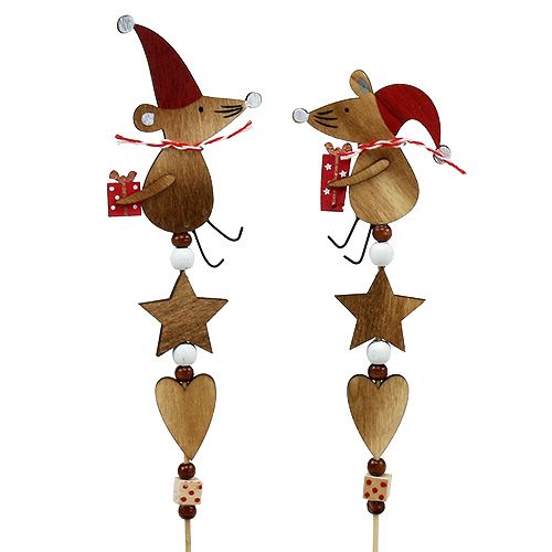 Floristik24 Liitä hiirellä luonnollinen, punainen L30cm 8kpl