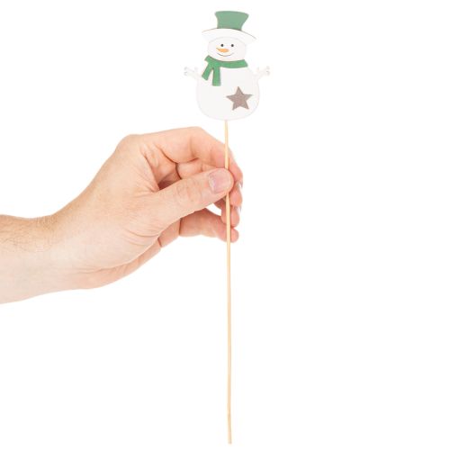 Puiset lumiukkokepit kukkakoristeisiin, joulu, 31 cm, 12 kpl | Floristik24.fi