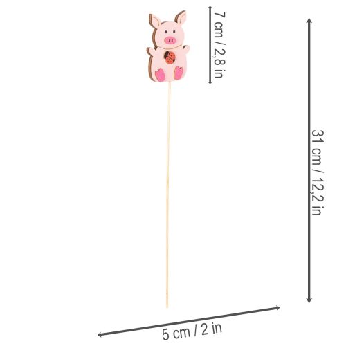 Koristeellinen porsaankukkakoriste, puuta, 31 cm, 16 palaa | Floristik24.fi