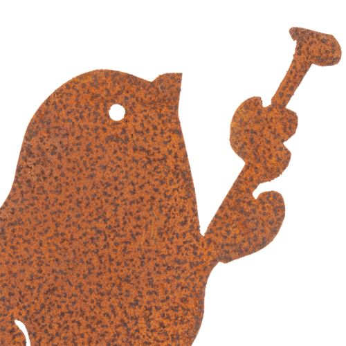 Lintutarhan varsi, ruostunut metallinen koristevarsi, 52 cm | Floristik24.fi