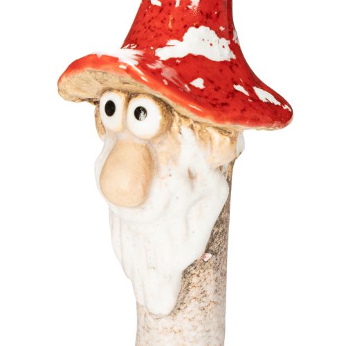 Kääpiöhahmo irrotettavaksi, pitkällä parralla ja sienihatulla, koriste, 17 cm, 2 kpl | Floristik24.fi