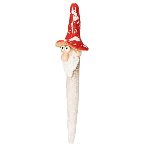 Kääpiöhahmo irrotettavaksi, pitkällä parralla ja sienihatulla, koriste, 17 cm, 2 kpl | Floristik24.fi