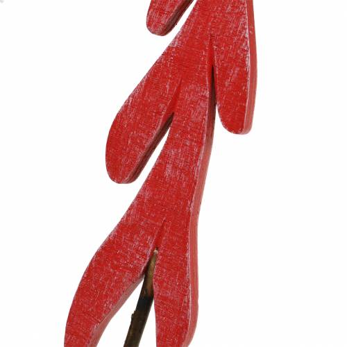 Floristik24 Koristetulpat kuusenpunainen / harmaa / valkoinen H42cm 6kpl