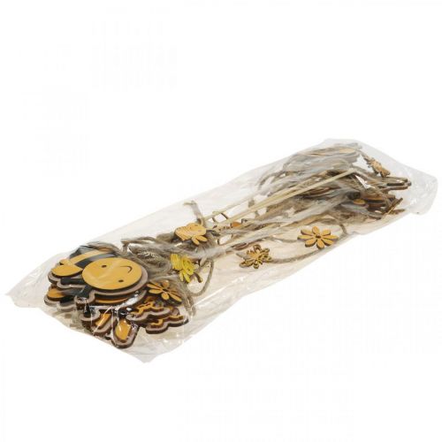 Floristik24 Mehiläistulppa kukkatulppa puinen mehiläiskoriste 8cm/32cm 12 kpl