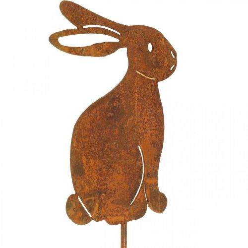 Floristik24 Puutarhan koristelu ruoste Easter Bunny -kukkatulppa metallia 7×9cm