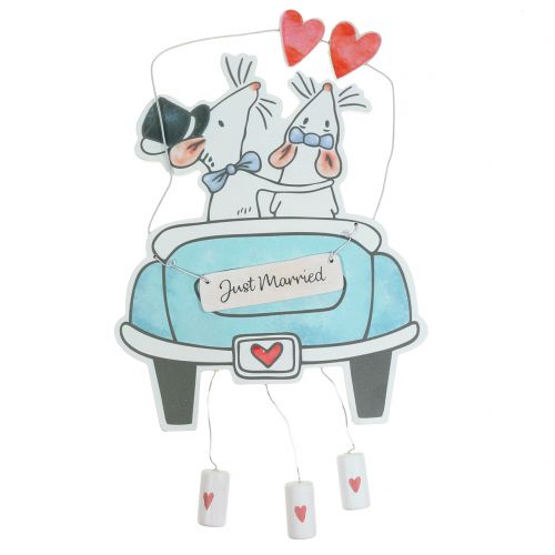 Koristelista &quot;Just Married&quot; 30cm x 17cm 2kpl
