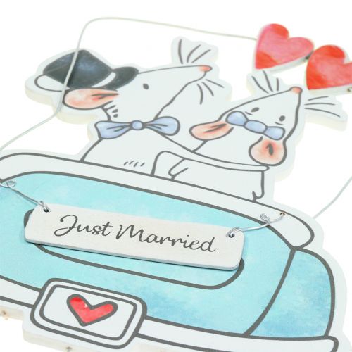 Koristelista &quot;Just Married&quot; 30cm x 17cm 2kpl