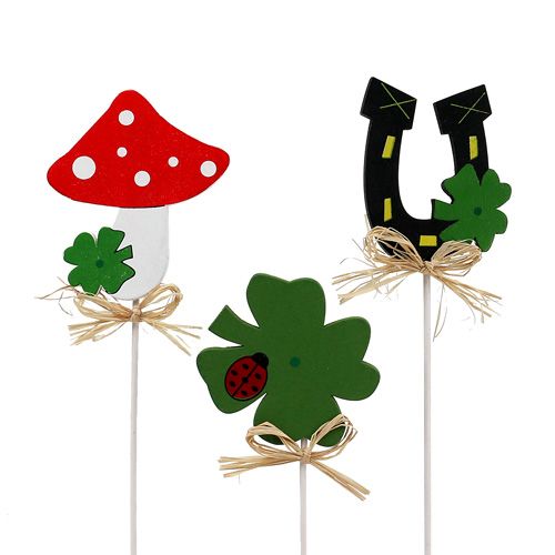 Floristik24 Pistoke onnensymbolilla 6,5-8 cm 12 kpl