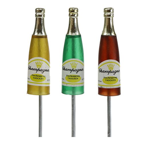 kohteita Plug samppanjapullot ruskea, vihreä, keltainen 7,5cm L28,5cm 10 kpl