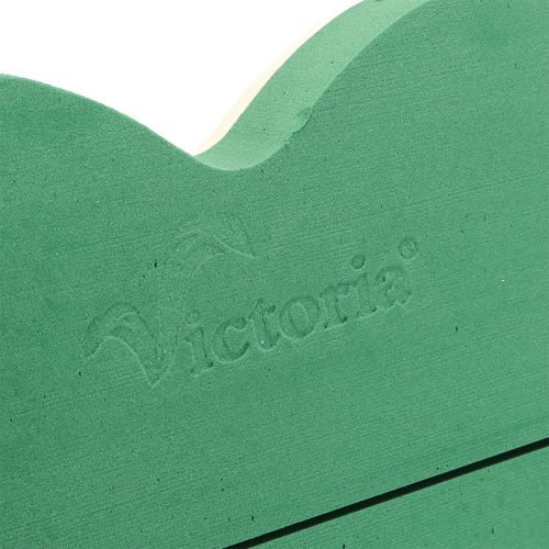 kohteita Kukkakuvioinen vaahtomuovi sydän, iso märkä kukkakuvio, vihreä, 48 cm, 2 kpl