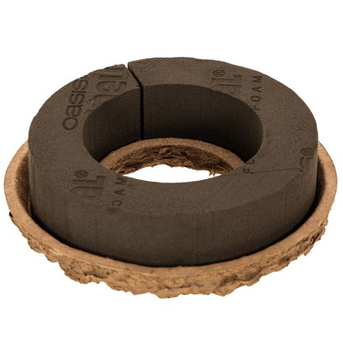Kukkakoristeinen vaahtomuovirengas OASIS® Renewal® Kukkakoristeinen vaahtomuovirengas Biolit® Rengas 17 cm 2 kpl