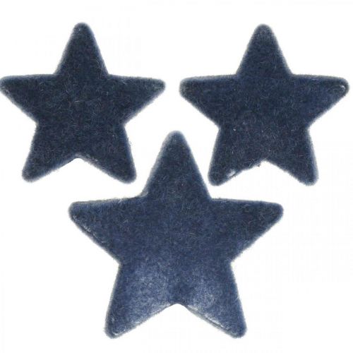 Floristik24 Joulusprinkit, tähdet, sininen Ø4/5cm 40p