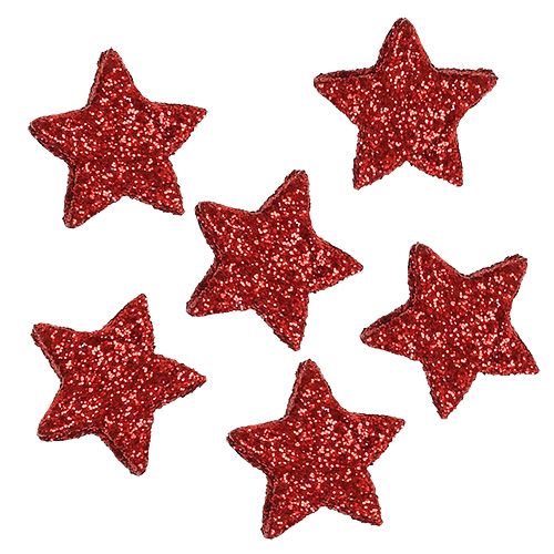Star glitter 1,5cm punaisen sadetukseen 144kpl