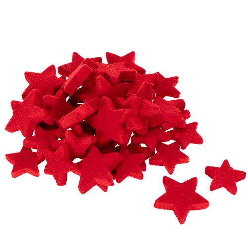 Pieni koristeellinen tähti, nukkakuvioinen sirontakoriste, 5 cm, 40 kpl | Floristik24.fi
