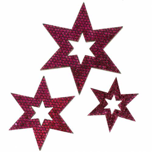 Floristik24 Scatter koristelu tähti violetti 3-5cm 48 kpl