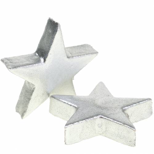 Floristik24 Deco-tähdet hopeaa 4cm 12kpl