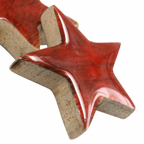 Floristik24 Scatter koristelu tähti mangonpunaiseksi maalattu 5×5cm 16 kpl
