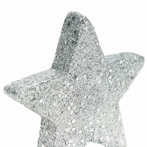 kohteita Scatter koristetähtiä glitterillä Ø6,5cm hopea 36 kpl