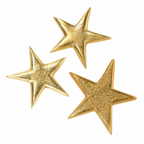 Floristik24 Metal Stars Golden 7,8×7,4cm/6,4×6,2cm 8kpl