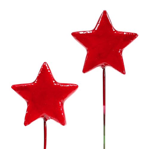 Tähdet langalla koristeluun 5cm Punainen 48kpl