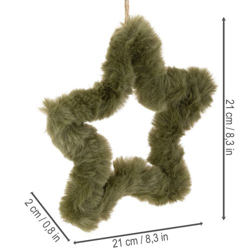 Tekoturkistähtiriipukset, pehmo, ikkunoihin ja oviin, 21 cm, 4 kpl | Floristik24.fi