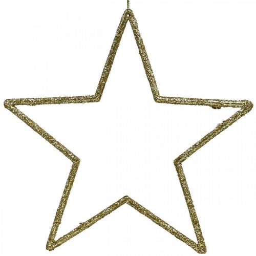 Floristik24 Joulukoristeita tähtiriipus kultainen glitter 17,5cm 9kpl