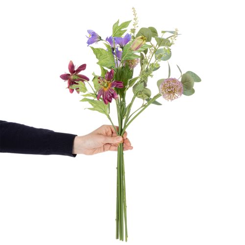 kohteita Tyylikäs tekokukkien kimppu värikkäillä kukilla, taidokkaasti aseteltu, 60 cm