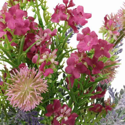 Floristik24 Keinotekoinen kukkakimppu laventeli pöytäkoriste violetti, pinkki H42cm