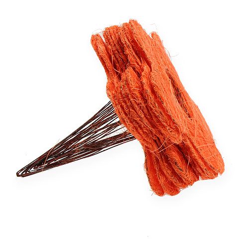 Floristik24 Sisalin kukka-mansetti oranssi Ø20cm 10kpl