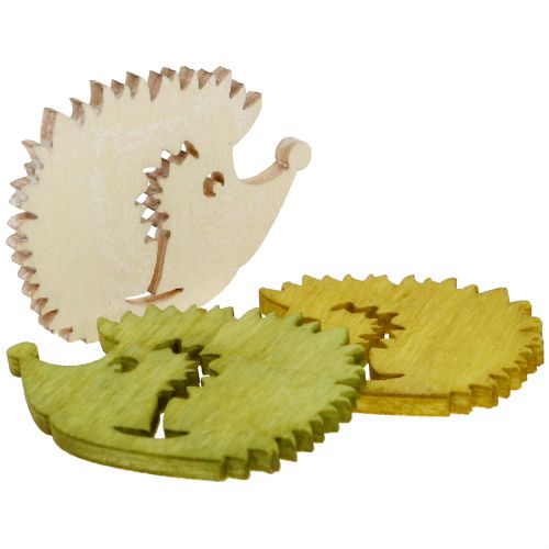 Floristik24 Scatter koriste siilit puusta eri värejä 4cm 72 kpl