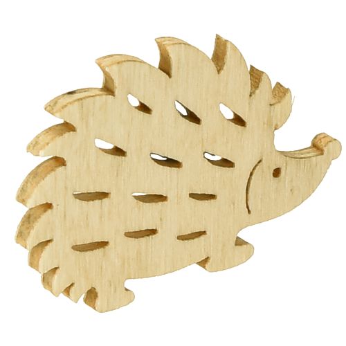 kohteita Scatter koriste puinen siili koristelu vihreä ruskea valkoinen 4x3cm 72 kpl