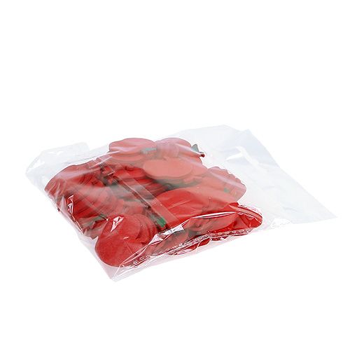 Floristik24 Scatter koristeet rapu omenan punainen 3cm 72 kpl