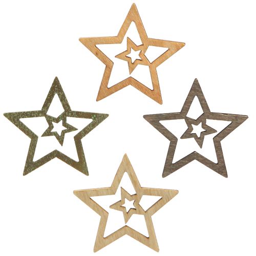kohteita Scatter koristeet Joulupuiset tähdet 4 väriä Ø4cm 72 kpl