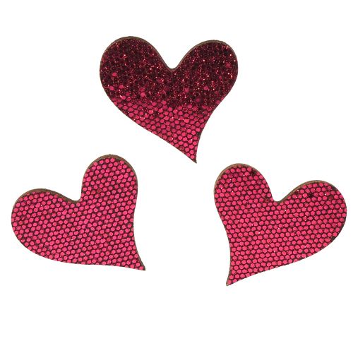 Floristik24 Scatter koristelu sydän violetti 3-5cm 48 kpl