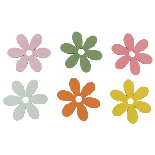 kohteita Hajakoristelu puukukkia värillinen pöytäkoristelu Ø3-4cm 48 kpl