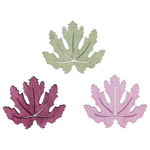 Scatter koristeet puu syksyn lehdet pöytäkoristeet purppura pinkki vihreä 4cm 72p