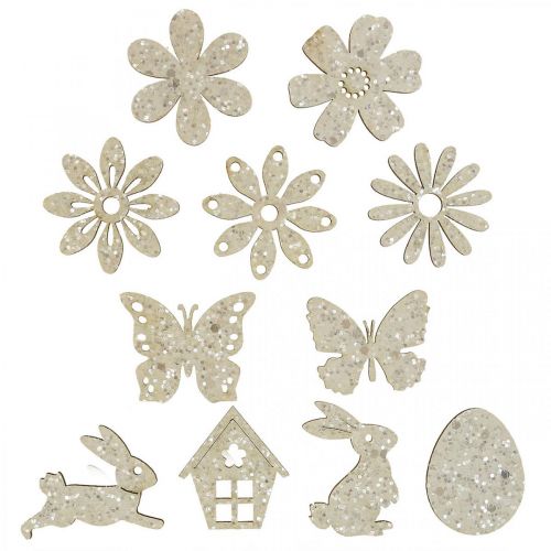 Scatter koriste puu, sirotuspalat kevät Pääsiäinen valkoinen 2-4cm 64s