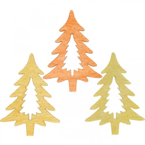 Floristik24 Scatter koristelu Joulukuusi oranssi 4cm 72 kpl