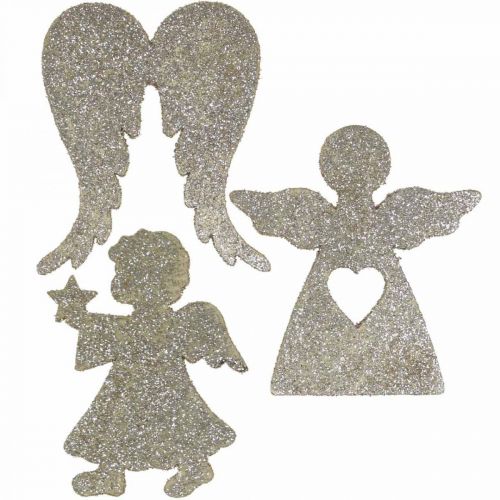 kohteita Scatter koristeet Joulu enkeli koristeet kulta glitter H8cm 24kpl