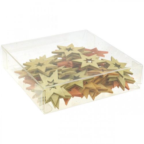 Floristik24 Puiset Tähdet Koriste Scatter Decoration Jouluappelsiini H4cm 72 kpl