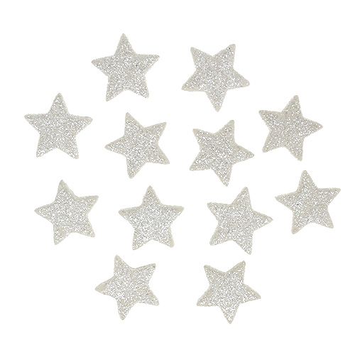 Floristik24 Hajallaan tähdet glitter kerman kanssa 2,5cm 96 kpl
