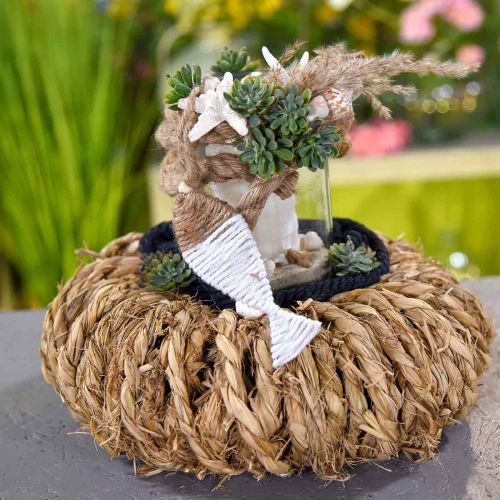 Floristik24 Punottu olkiseppele Ø30cm deco seppele luonto