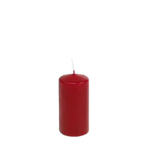 Floristik24 Pilarikynttilät punaiset kynttilät H100mm Ø50mm vanha punainen 12kpl