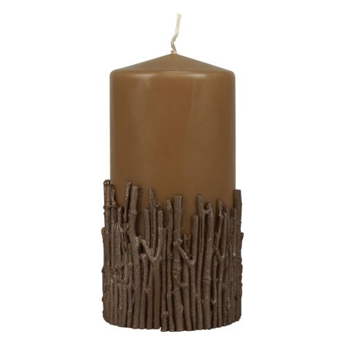 Pilari kynttilän oksat koriste kynttilä ruskea karamelli 150/70mm 1kpl