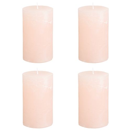 kohteita Pilarikynttilät Yksiväriset Vaaleanpunaiset Kynttilät Pinkki 60×100mm 4 kpl