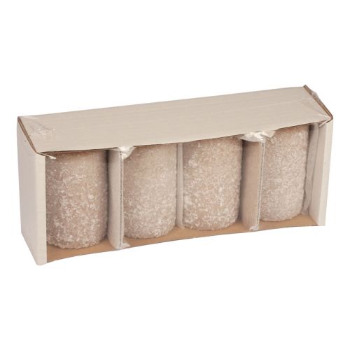 Floristik24 Pilarikynttilät Joulukynttilät beige 60×100mm 4 kpl