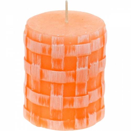 kohteita Pilarikynttilät Rustic Orange 80/65 kynttilä maalaismainen vaha kynttilät 2kpl