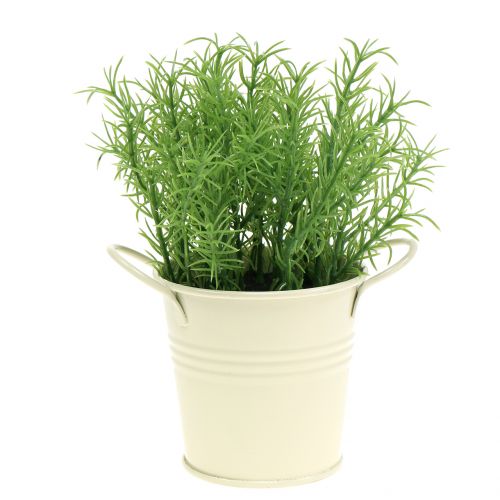 Floristik24 Keittiöyrtit sinkkipannussa keinotekoinen 16cm 4kpl