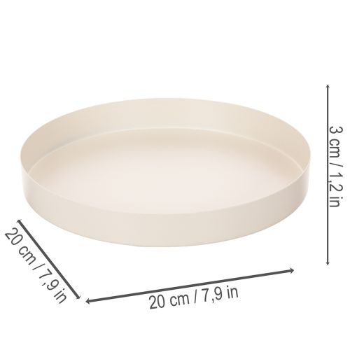 Pyöreä koristeellinen tarjotin kodin asusteille, 20 cm | Floristik24.fi
